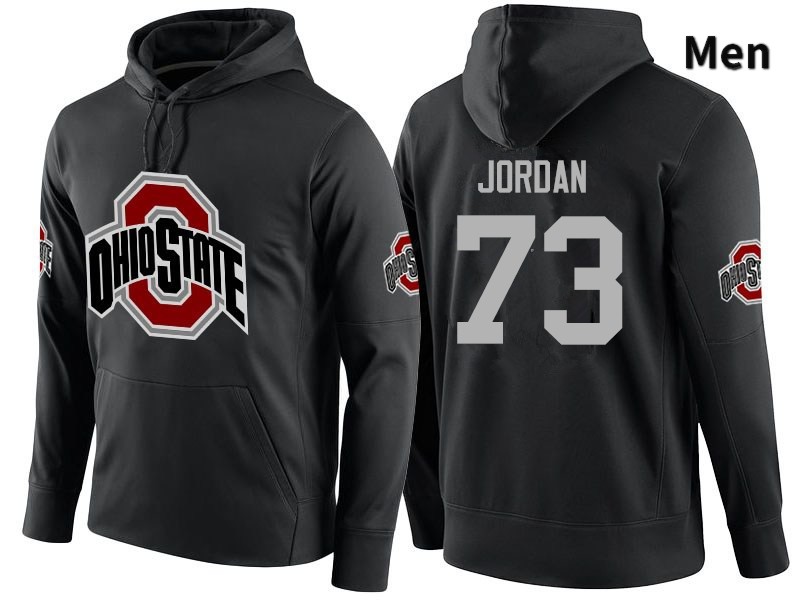 Ohio State Buckeyes Michael Jordan Men's #73 Black Name Number College Football Hoodies
